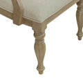 Set of 2 Magnolia Manor Weathered Bisque Upholstered Arm Chairs with Splat Back Design