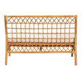 Capella Contemporary Bohemian Honey Rattan Dining Bench