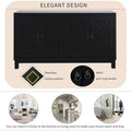 Spacious 4-Door Sideboard Buffet Cabinet with Pull Ring Handles