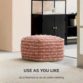 Handmade 22-Inch Square Pouf Ottoman by Jani Surin - Versatile Footrest for Living Room, Bedroom, Nursery, and Kids' Room
