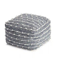 Handmade 22-Inch Square Pouf Ottoman by Jani Surin - Versatile Footrest for Living Room, Bedroom, Nursery, and Kids' Room