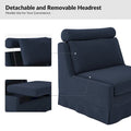 Modern 45" Anne Slipcovered Chair with Ottoman by HULALA HOME