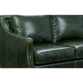 Vintage Essex Distressed Green Top Grain Leather Sofa