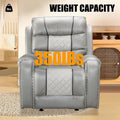 Spacious Faux Leather American-Style Recliner Chair for Living Room