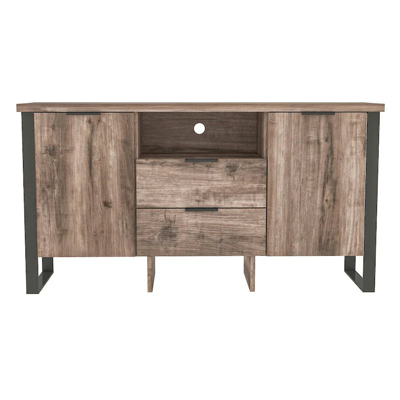 2-Door, 2-Drawer Storage Cabinet and TV Stand