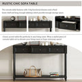 Entryway Console Table with Drawers and Extended Shelf