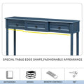Entryway Console Table with Drawers and Extended Shelf