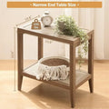 Set of 2 Living Room End Tables - Dimensions: 14D x 24W x 24H