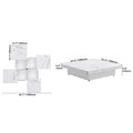 39.4-Inch Square Marble Veneer Coffee Table with Sliding Storage Top