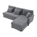 Contemporary L-Shaped Corduroy Sofa with Reversible Chaise from Harper & Bright Designs