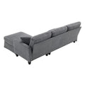 Contemporary L-Shaped Corduroy Sofa with Reversible Chaise from Harper & Bright Designs