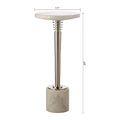 Modern Round Marble Pedestal Accent Table