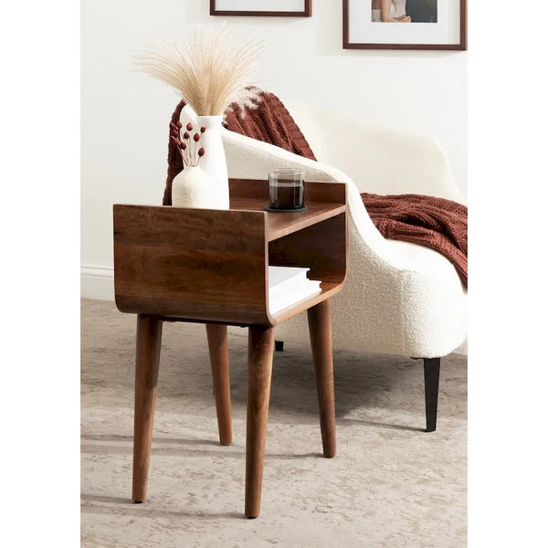 Kate and Laurel Quilby Wooden Side Table - 18 x 14 x 27 Inches