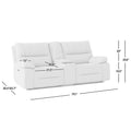 Malibu 79 Leather Power Reclining Loveseat with Console and Cup Holders - 2-Piece Set