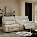 Malibu 79 Leather Power Reclining Loveseat with Console and Cup Holders - 2-Piece Set