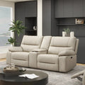 Malibu 79 Leather Power Reclining Loveseat with Console and Cup Holders - 2-Piece Set