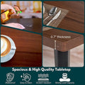 HomyLin 63-Inch Rectangular Dining Table for 4-6 People with Wooden Top and Metal Legs