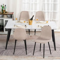 HomyLin 63-Inch Rectangular Dining Table for 4-6 People with Wooden Top and Metal Legs