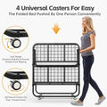 Compact Rollaway Folding Guest Bed with Sturdy Metal Frame and 5-Inch Thick Mattress