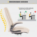 Ergonomic Office Chair with High Back Flip Up Armrests and Rolling Base