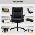 Extra-Wide Heavy-Duty High Back Executive Office Chair with Flip-Up Arms and Thick Seat – Supports Up to 400 lbs for Home Office Use