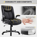Extra-Wide Heavy-Duty High Back Executive Office Chair with Flip-Up Arms and Thick Seat – Supports Up to 400 lbs for Home Office Use