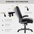Extra-Wide Heavy-Duty High Back Executive Office Chair with Flip-Up Arms and Thick Seat – Supports Up to 400 lbs for Home Office Use