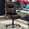 Extra-Wide Heavy-Duty High Back Executive Office Chair with Flip-Up Arms and Thick Seat – Supports Up to 400 lbs for Home Office Use
