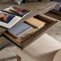 iNSPIRE Q Artisan Gannon 1-Drawer Writing Desk with Wire Brushed Oak Finish