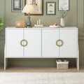 Four-Door Metal Handle Storage Cabinet for Living Room and Bedroom