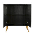 Evari Mid-Century Modern 2-Door Accent Cabinet in Antique Gold - Stylish Sideboard Storage for Living and Dining Rooms