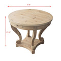 Small Round Dining Table with Curved Legs in Farmhouse Style