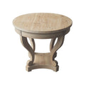 Small Round Dining Table with Curved Legs in Farmhouse Style