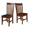 Set of 2 Cosmo Tall Mission Chairs in Solid Wood by International Concepts
