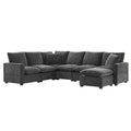Nestfair Contemporary U-Shaped Modular Sofa Set - 7-Seater Chenille Sectional Couch with 2 Included Pillows