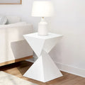 Contemporary Acrylic Accent End Table for Outdoor Use - Dimensions: 18.11"H x 12.6"W x 12.6"L