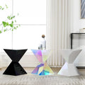 Contemporary Acrylic Accent End Table for Outdoor Use - Dimensions: 18.11"H x 12.6"W x 12.6"L