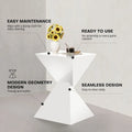Contemporary Acrylic Accent End Table for Outdoor Use - Dimensions: 18.11"H x 12.6"W x 12.6"L