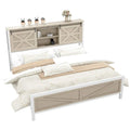 Moasis Farmhouse Oak Bed Frame - Available in Queen and King Sizes