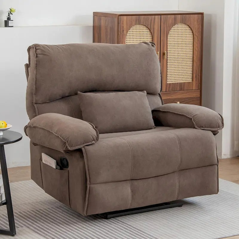 Spacious Manual Recliner Sofa Chair for Living Room