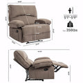 Spacious Manual Recliner Sofa Chair for Living Room