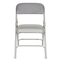 Hampden Furnishings Bernadine Collection Set of 4 Fabric Triple Brace Folding Chairs