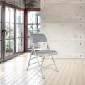 Hampden Furnishings Bernadine Collection Set of 4 Fabric Triple Brace Folding Chairs