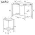Contemporary 5-Piece Space-Saving Bar Table Set with Table and Stools