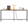 70.9-Inch Console Table with Dual Power Outlets and USB Ports - Slim Entryway and Sofa Table for Living Room