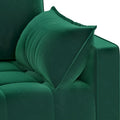 Moasis 56-Inch Velvet Tufted Loveseat Sofa with Button-Detail Seat and Convenient Side Storage Pocket