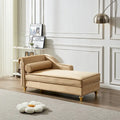 Contemporary Velvet Chaise Lounge Chair with Storage