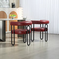 Set of 2 Contemporary PU Fabric Upholstered Barrel Accent Chairs - Stylish Dining and Living Room Armchairs