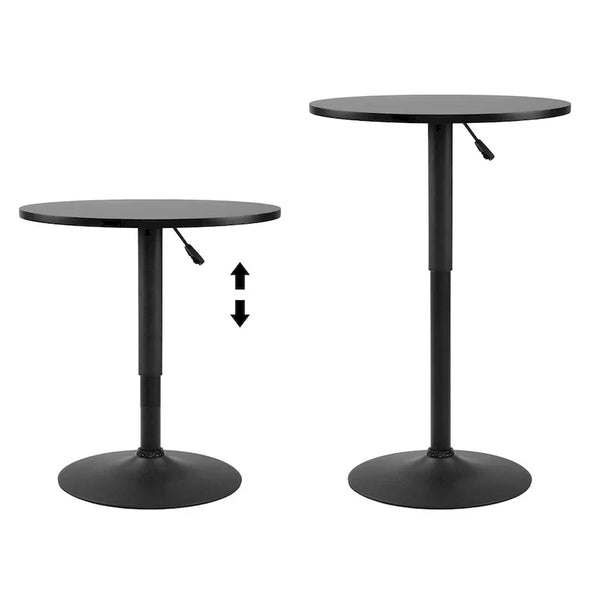 Height Adjustable 360° Swivel Round Pub Table - Bar Table 25-35 Inches