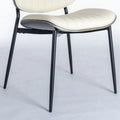 Set of 2 Retro Linen Dining Chairs with Bentwood Backs and Metal Legs
